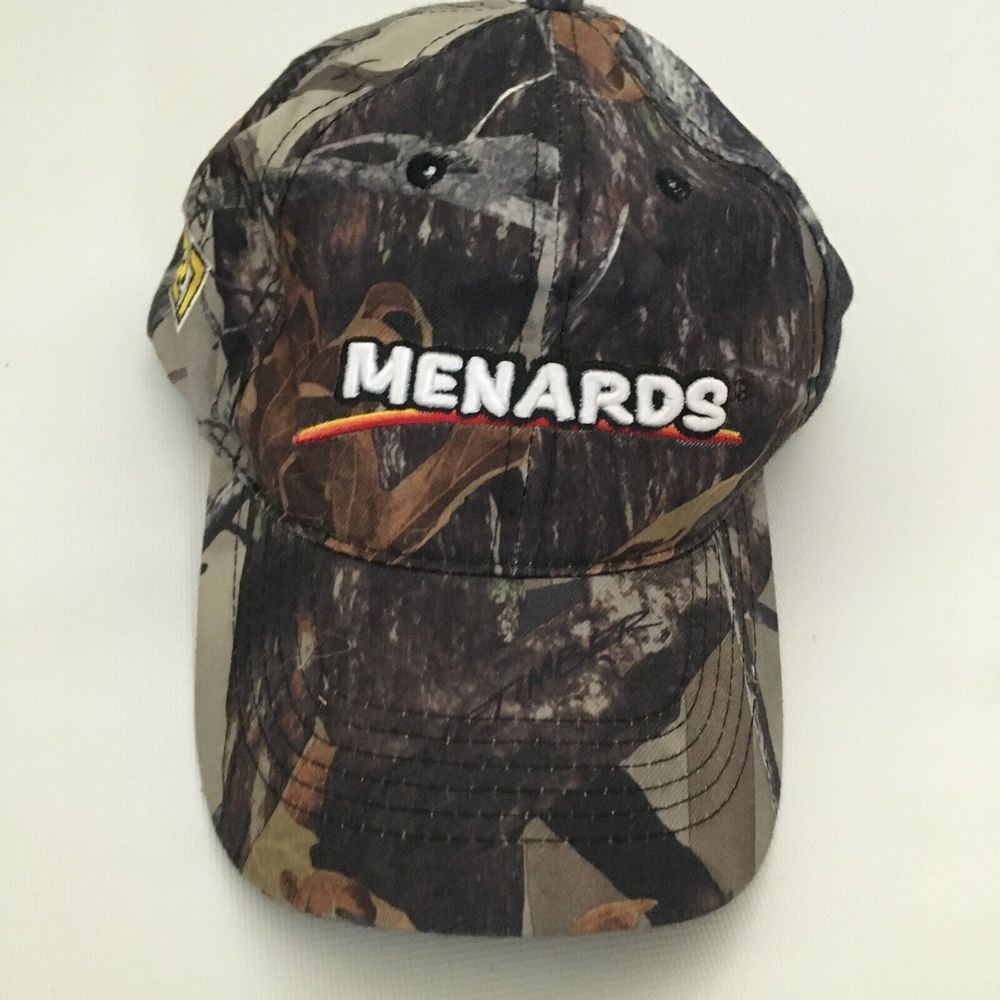 Menards 27 Baseball Hat Mens Adjustable  Camo Strapback Cap Flag